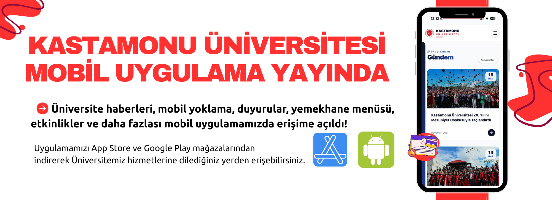 Kastamonu Üniversitesi Mobil Uygulaması Yayında