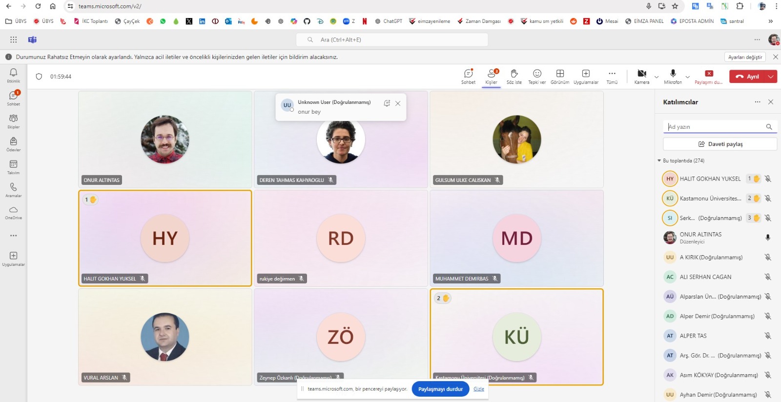 ÜBYS ve Birim Web Siteleri Yönetimi İle İlgili Hizmet İçi Eğitim Düzenlendi
