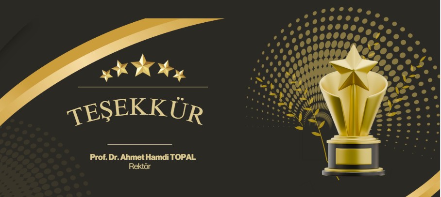 Rektör Prof. Dr. Ahmet Hamdi TOPAL'dan Üstün Başarı Ödülü